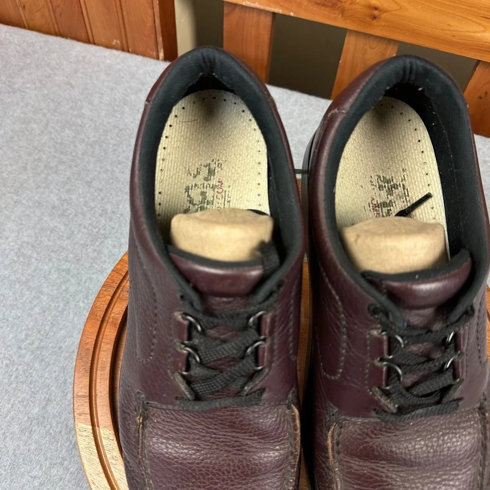SAS Mens Bout Time Walking Shoes Burgundy Brown Leather Lace Up 11.5 M J3423454
